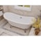 Anzzi Belissima 69.29 in Double Slipper Acrylic Claw Foot Tub in White FT-CF130LXFT-CH - alternate 7